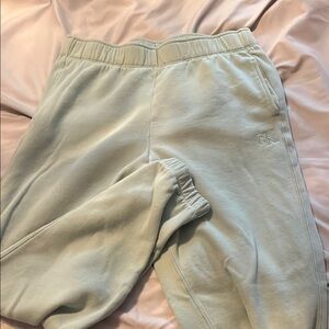 Calvin Klein Cream Sweatpants Relaxed Fit Elastic Waist